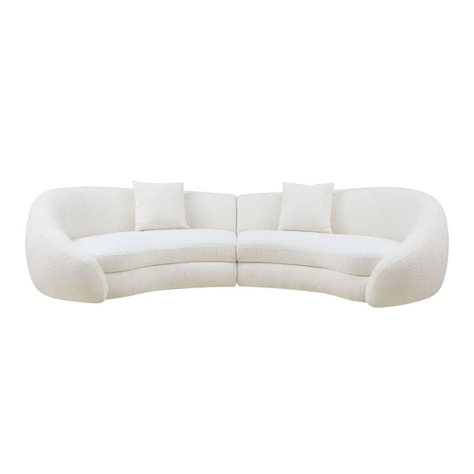 125.98' Modern Curved Sofa with Elegant Love Heart Design for Living