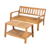 2-Piece Outdoor Teak & Acacia Wood Conversation Set