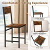 Industrial Dining Chairs, Rustic Brown (Set of 4)
