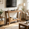 Rustic Long Console Table with Adjustable Feet