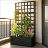 Galvanized Steel Raised Planter Box with Trellis
