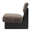 Set of 2 Brown Lounge Chairs with Black Wood Base