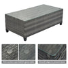 8-Piece Outdoor Wicker Sectional Sofa Set, Gray with Cushions