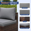 7-Piece Outdoor Wicker Sectional Patio Set with Waterproof Cover