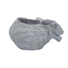 Gray Cement Indoor & Outdoor Planter, 14.2 × 7.9 × 7.9 in