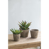 Set of 3 Graduated Fir Wood Planters, Rustic Brown