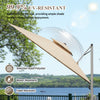 10 X10  Square Cantilever Umbrella With Center Pole
