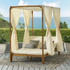 Kenzie Outdoor Daybed with Water-Resistant Curtains