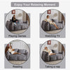 Oversized Bean Bag Lounge Chair with Pillows, Grey