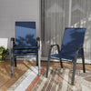 Rust-Resistant Outdoor Dining Chair Set with Teslin Fabric