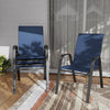 5-Piece Patio Dining Set with Wood-Grain Table, Umbrella Hole and 4