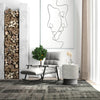 Concrete-Finish Round Accent Side Table, Gray