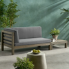 Acacia Wood Loveseat and Coffee Table Set