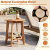 2-Tier Eucalyptus Side Table with Storage Shelf