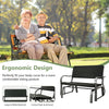 2-Seat Porch Glider with HDPE Back and Steel Frame