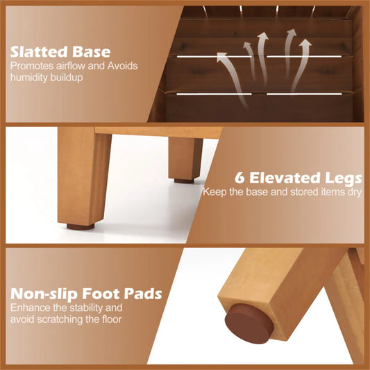 Acacia Delivery Box & Storage Bench with Planter