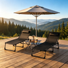 Folding Mesh Chaise Lounge Chairs, Set of 2