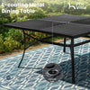 9-Piece Outdoor Dining Set with Blue Swivel Chairs & Square Table