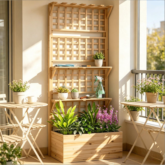 A tidy garden station