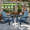 Dark Blue HDPE Adirondack Chairs, Set of 2
