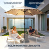 9 ft Solar LED Patio Umbrella with Tilt and Crank
