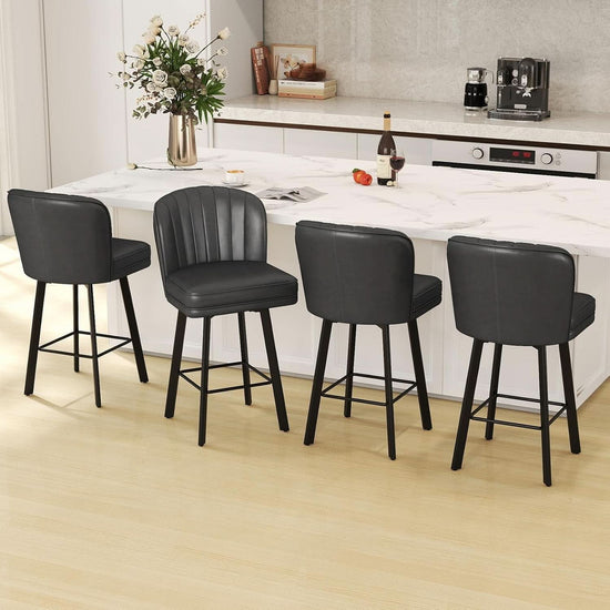 Modern Swivel Counter Height Bar Stools Set of Four-0