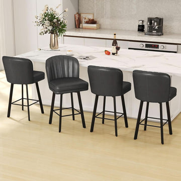 Modern Swivel Counter Height Bar Stools Set of Four-0