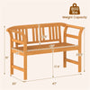 2-Person Acacia Wood Outdoor Bench
