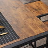 Rustic Brown 4-Piece Dining Set with Table, Bench & 2 Chairs