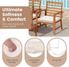 Acacia Wood Outdoor Conversation Set with Cushions, White