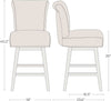 26 Inch Counter Height Swivel Bar Stools Set-2
