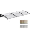 Clear Polycarbonate Front Door Canopy, 119 × 38 in.