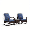Three-Piece Wicker Rocking Chair & Coffee Table Set