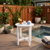 16-Inch HDPE Round Outdoor Side Table for Patio, Porch or Poolside