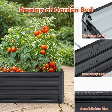 Galvanized Raised Garden Beds Outdoor // 8×4×1 Ft Planter Raised Beds