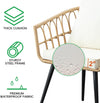 Three-Piece Wicker Bistro Set - Beige PE Rattan Table and Chairs