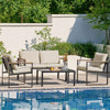 Metal Outdoor Patio Furniture Set 4 Piece With Cushions