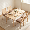 Rattan Cane Dining Chairs, Set of 2 — Tan