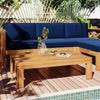 5-Piece Outdoor Sectional Sofa Set Solid Acacia Wood Beige with