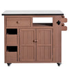 Extendable Outdoor Kitchen Island — Solid Wood