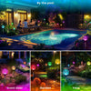 Solar Color-Changing Glass Ball Garden Lights, Set of 6