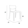 Commercial Grade Stacking Patio Dining Chairs, Set of 4