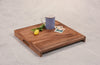 Acacia Wood 16" Square Serving Tray, Reversible Design