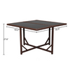 9-Piece Wood Grain PE Wicker Patio Dining Set