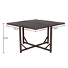 9-Piece Wood Grain PE Wicker Outdoor Dining Set