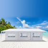 White Party Tent 3 x 9m Five-Sided Waterproof Gazebo