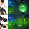 Solar Color-Changing Glass Ball Garden Lights, Set of 6