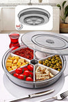 Rotating Serving Tray — 6 Compartments