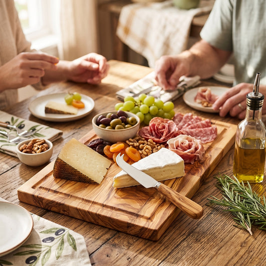 Large Olive Wood Serving and Cutting Board