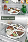 Rotating Serving Tray — 6 Compartments